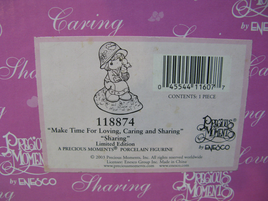 "Make Time For Loving, Caring, and Sharing" Porcelain Figurine