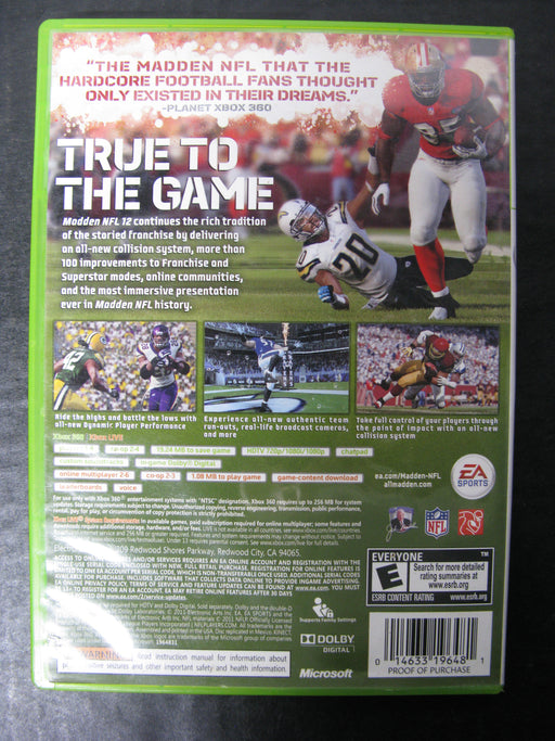 Xbox 360 Madden NFL 12