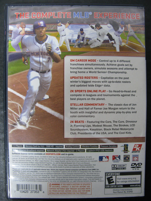 PlayStation 2 Sports Major League Baseball 2K8