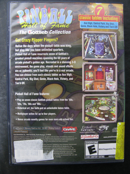 PlayStation 2 Pinball Hall of Fame The Gottlieb Collection