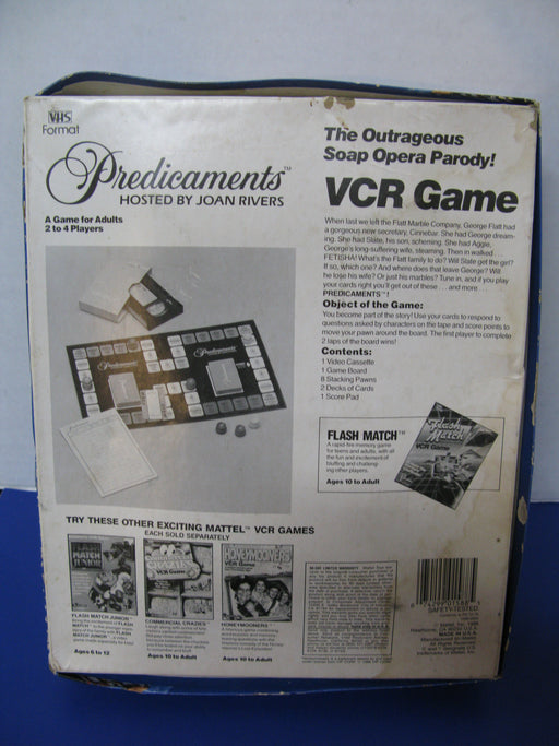 VCR Game-Predicaments Board Game