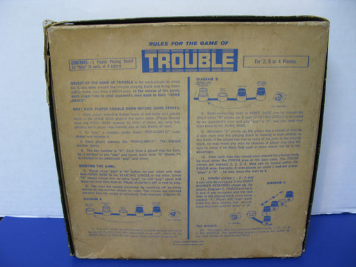 Trouble Board Game 1964