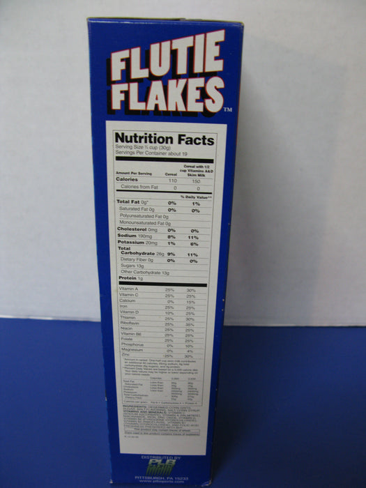 Second Edition Collector's Cereal Box-Flutie Flakes EMPTY