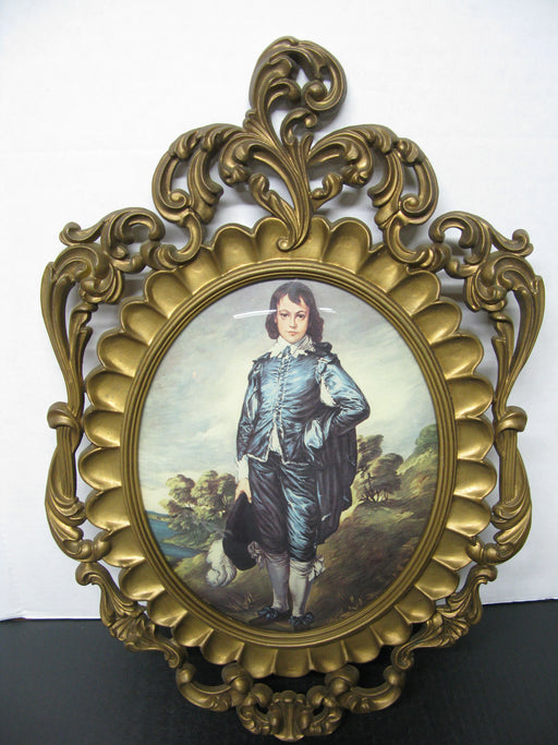 Vintage Picture Frame Made in Italy of Boy (Plastic)