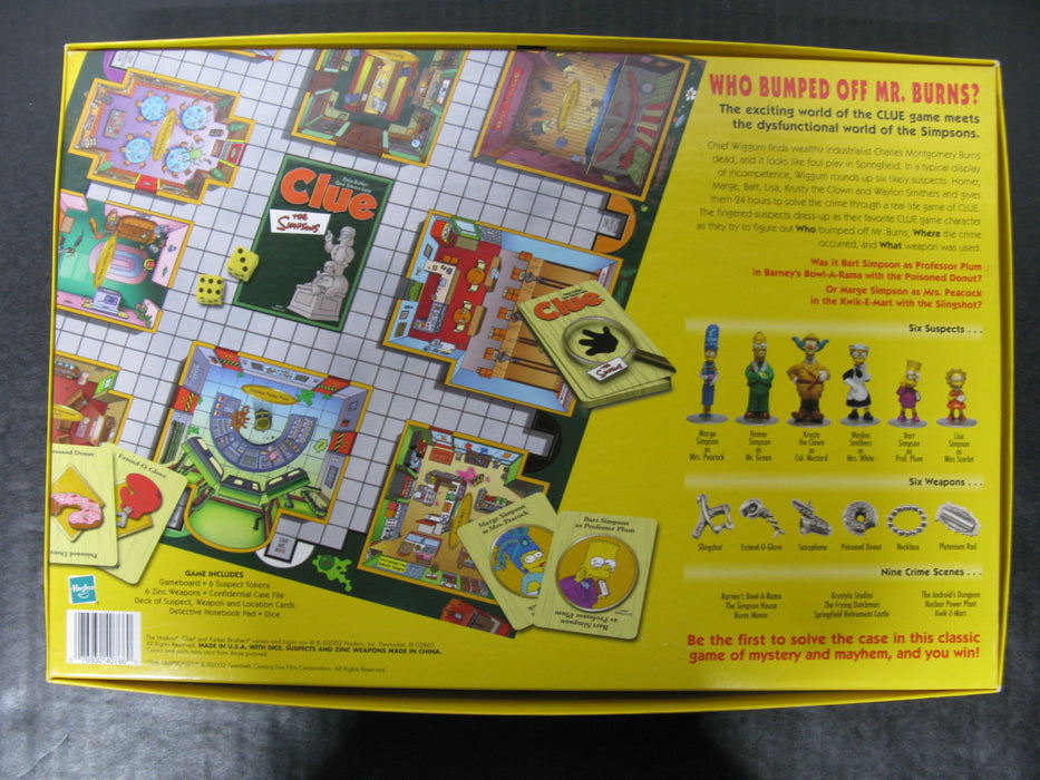 Clue The Simpsons Board Game
