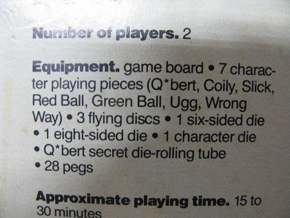 Vintage Q-Bert Board Game