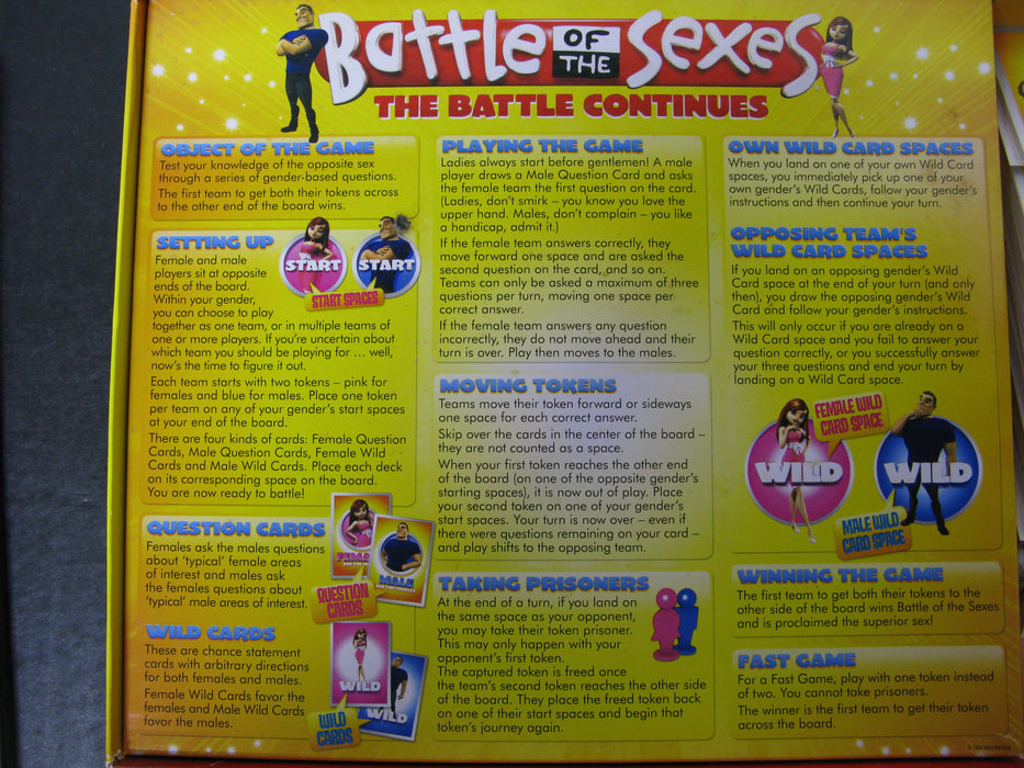 Battle of the Sexes-The Battle Continues Board Game — The Pop Culture