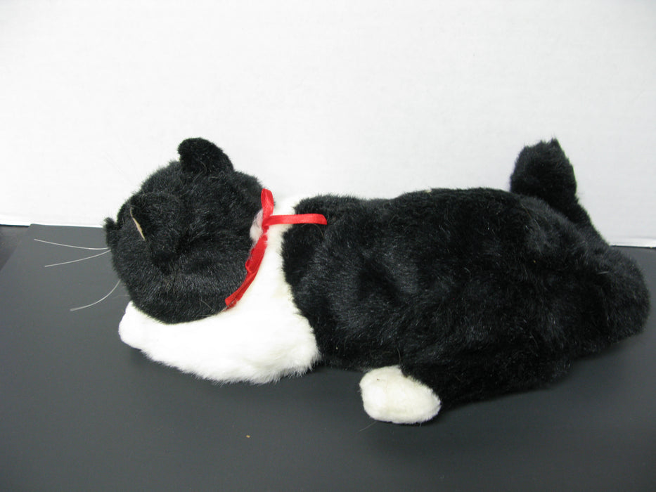 Black and White Plush Cat