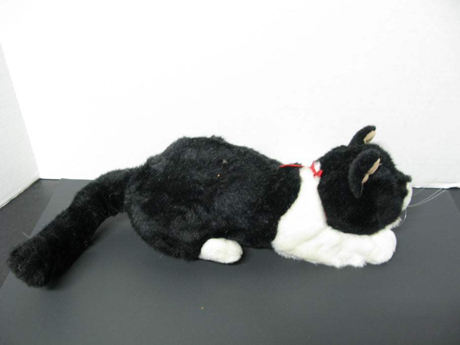 Black and White Plush Cat