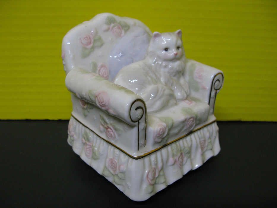 Kitten on Chair Music Box