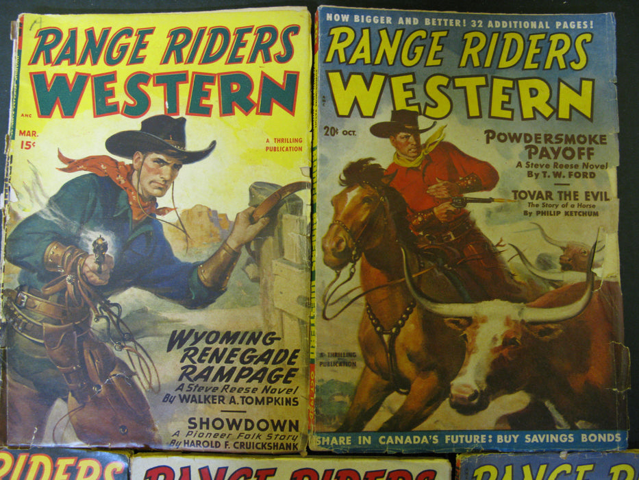 Range Rider Western 5 Range Riders Western Magazines — The Pop Culture Antique Museum