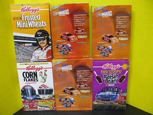 6 Nascar Empty Cereal Boxes