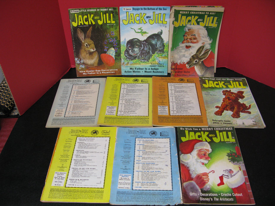 10 Jack and Jill Magazines (1966/1967/1968/1969/1970)