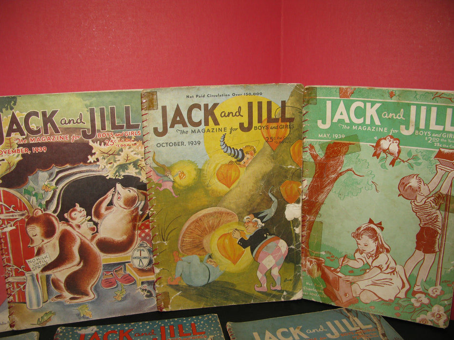 13 Jack and Jill Magazines (1938/1939)