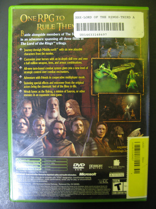 Xbox The Lord of the Rings The Third Age