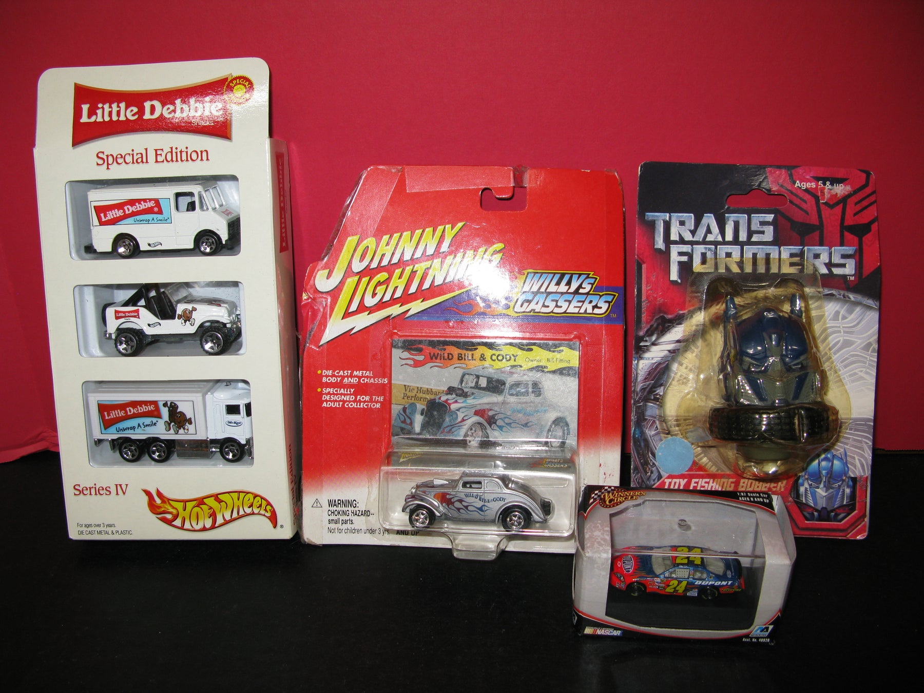 Race Cars and Toy Fishing Bobber