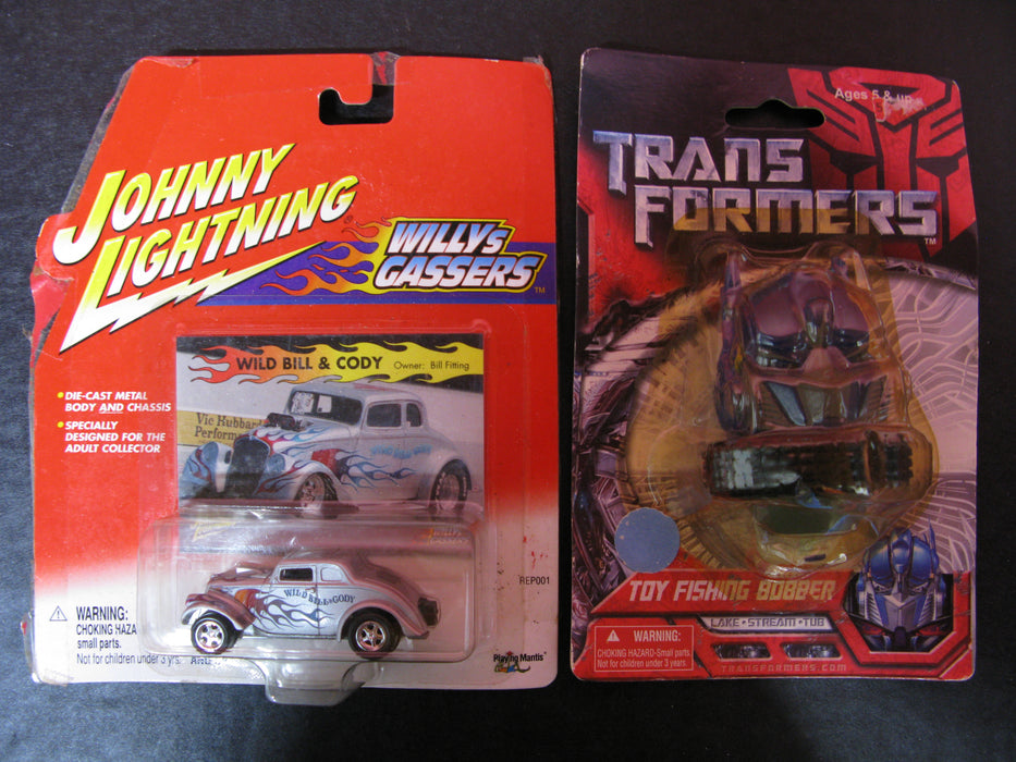 Race Cars and Toy Fishing Bobber